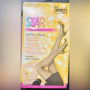 New in Package- Spanx Star Power Black Center Stage Shaping Tights Size C